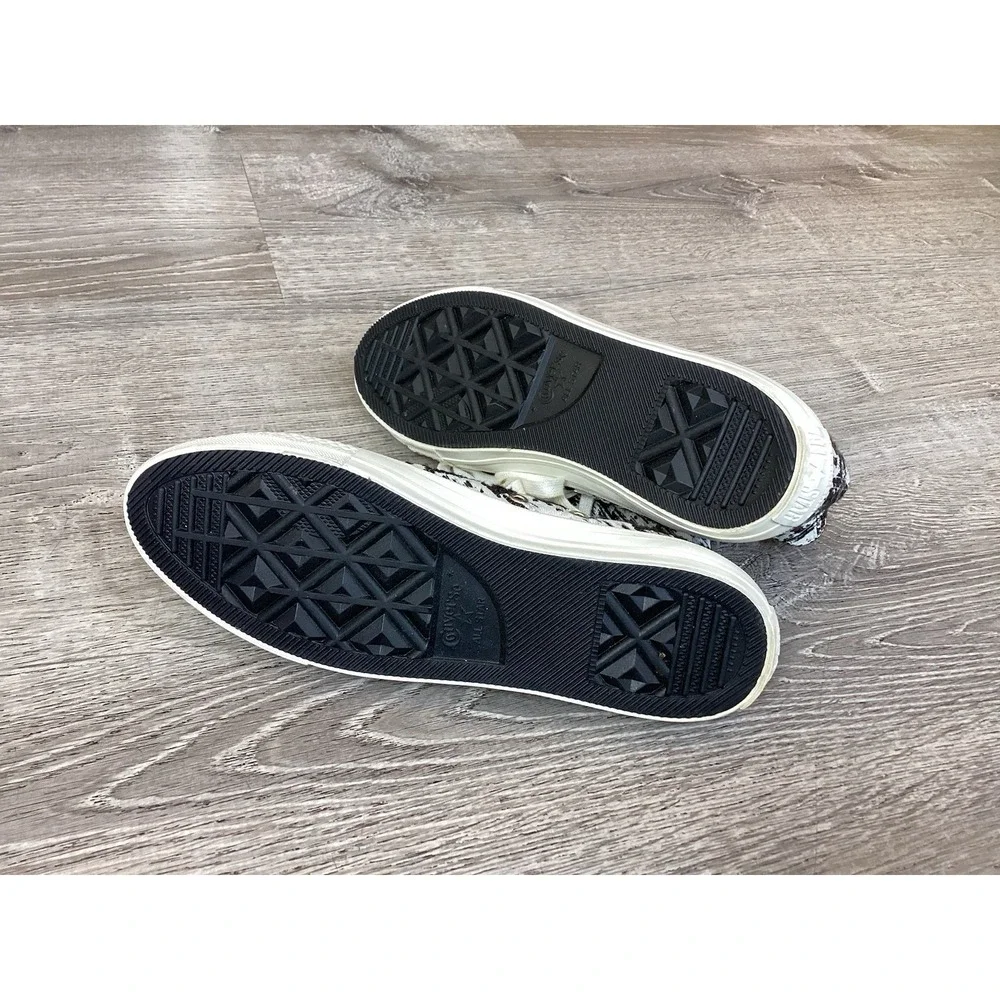 Converse All Star Gemma OX Womens Size 8 Shoes Black White High Sneakers 553448C